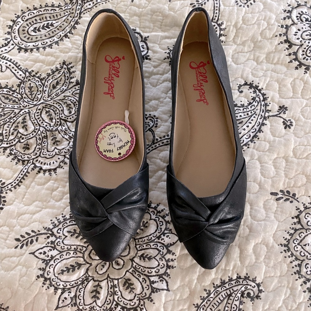 Jellypop black ballet flats. Sz 7.
